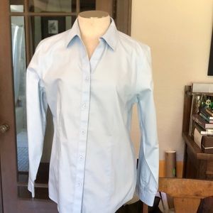 Chicos light blue button down shirt Size 1